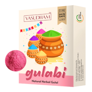 Pink Holi Color 100% Organic Herbal Gulal | Holi Ke Rang Made from Flowers and Herbs - 100 Gm