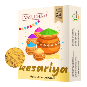 Yellow Holi Color 100% Organic Herbal Gulal | Holi Ke Rang Made from Flowers and Herbs - 100 Gm