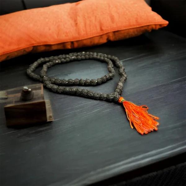 Black Rudraksha Mala - 108+1 Beads